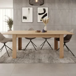 Uverta - Eetkamertafel - Licht eiken - 166x88x75 cm