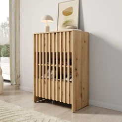 Vallée - Schoenenkast - Licht eikenpatroon - 60x34x87 cm