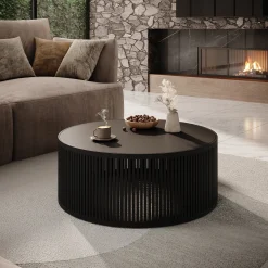 Vanya - Salontafel - Zwart - 75x75x30 cm