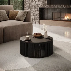 Vanya - Salontafel - Zwart - 59x59x25 cm