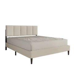 Varell - Tweepersoonsbed - Teddystof beige - 160x200 cm