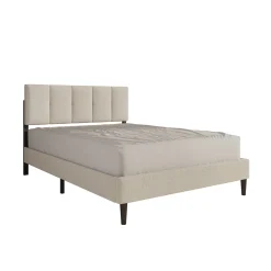 Varell - Tweepersoonsbed - Teddystof beige - 140x200 cm