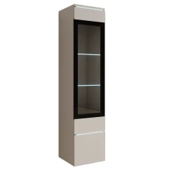 Variety - Vitrinekast met LED - Beige - 30x33x130 cm