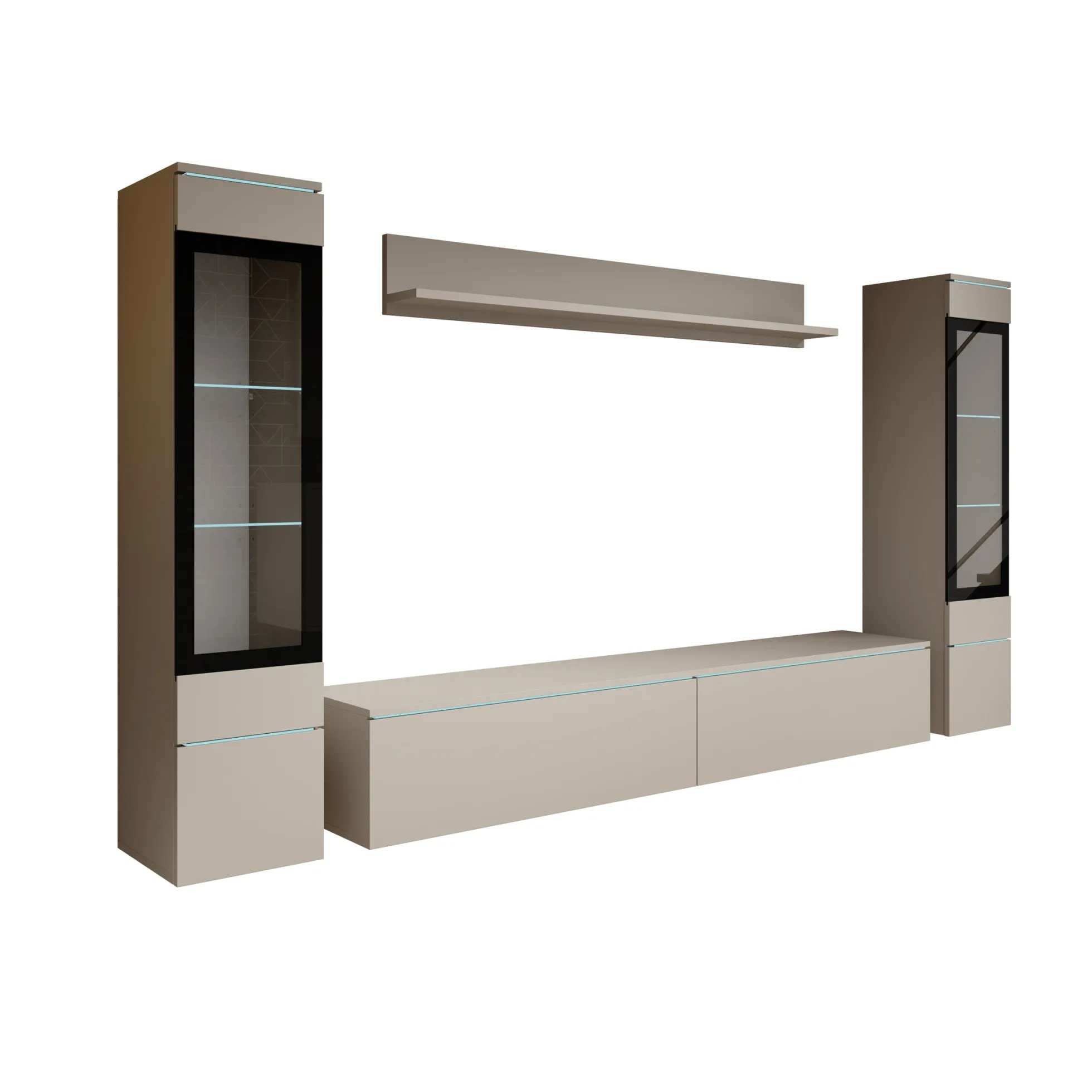 Variety - Wandmeubel - Beige - 180x33x132 cm
