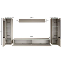 Variety - Wandmeubel - Groen - 180x33x132 cm