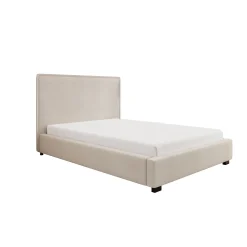 Veda - Tweepersoonsbed - Ribstof beige - 140x200 cm