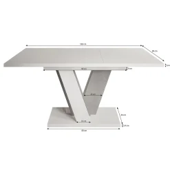Velluto - Eetkamertafel - Eiken/zwart - 120x90x75 cm