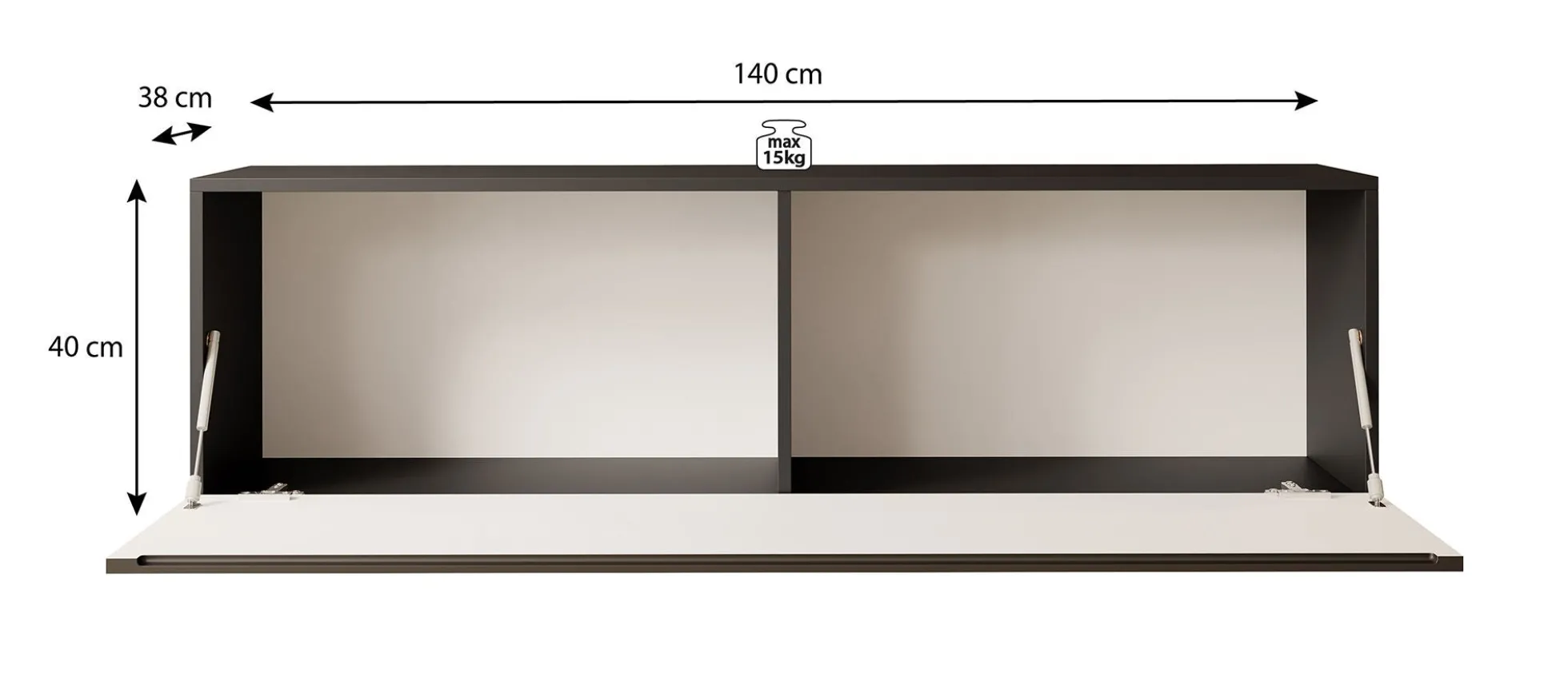 Venica - TV-Meubel - Mat zwart - 140 cm