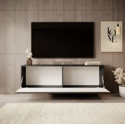 Venica - TV-Meubel - Mat zwart - 140 cm