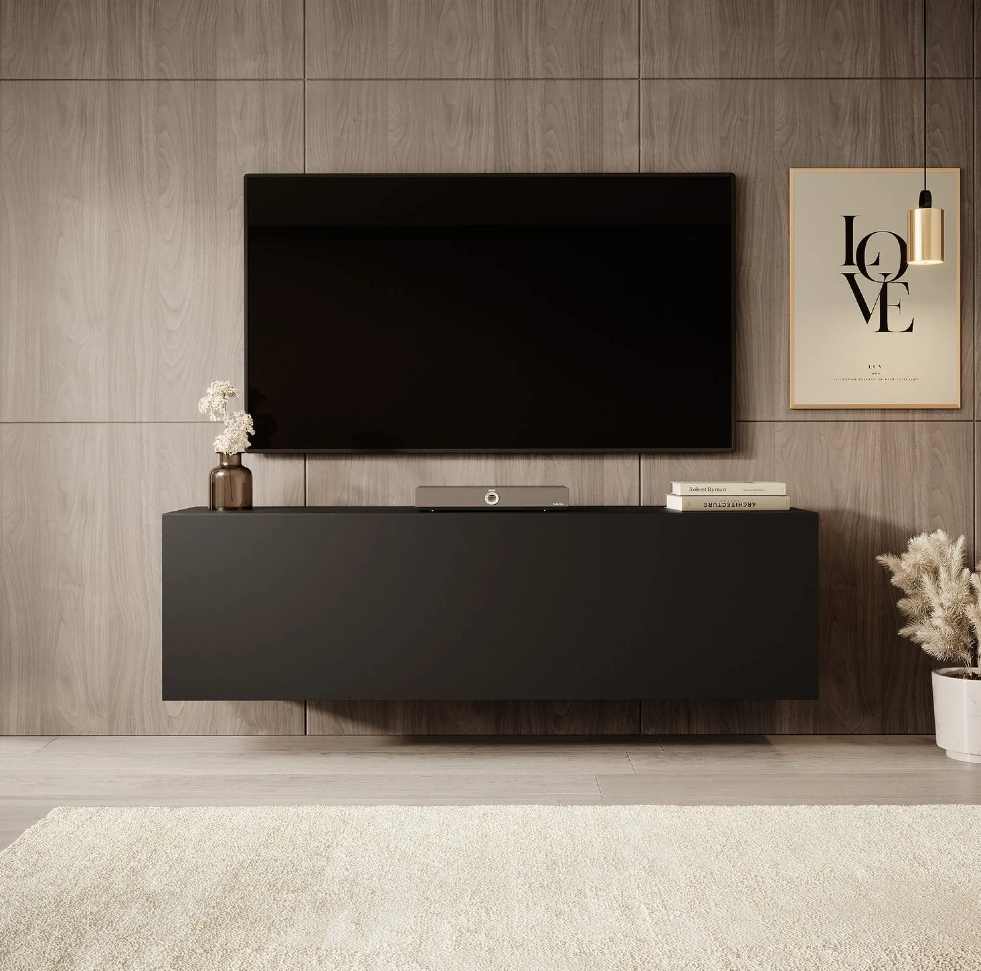 Venica - TV-Meubel - Mat zwart - 140 cm