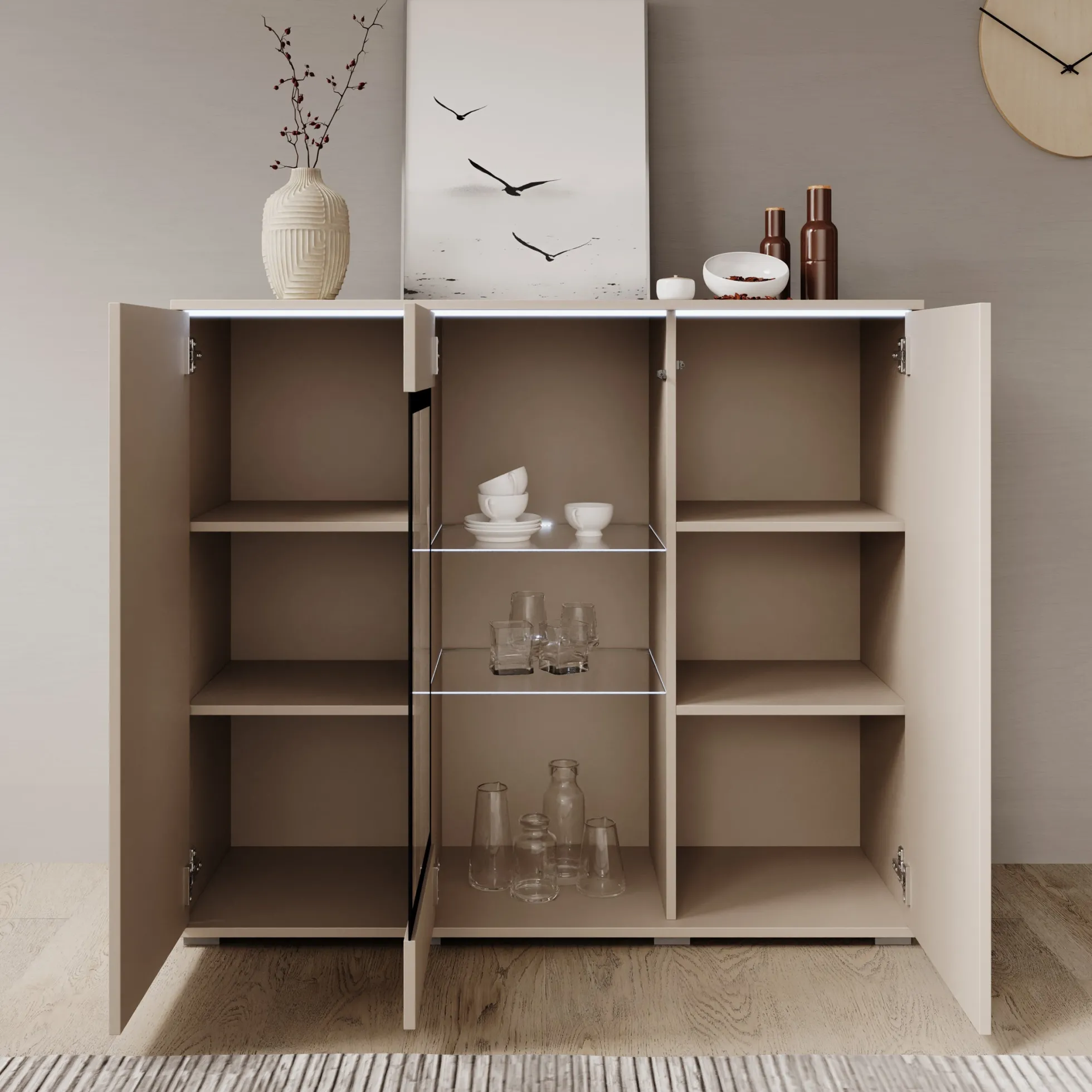 Verity 7 - Dressoir - Beige - 120x40x103 cm