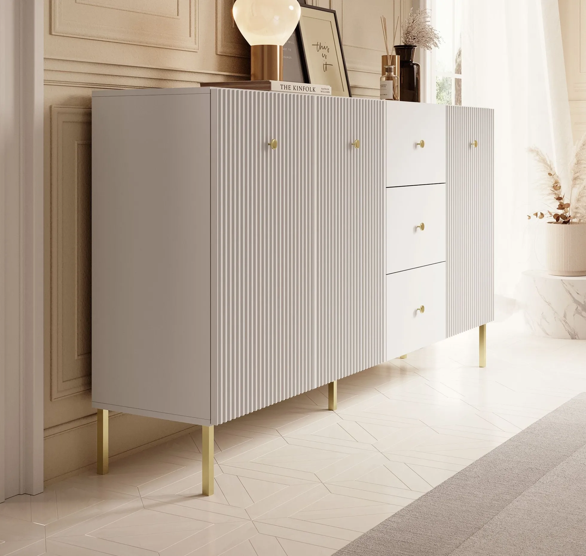 Vermont - Dressoir - Wit - 180x42x98 cm