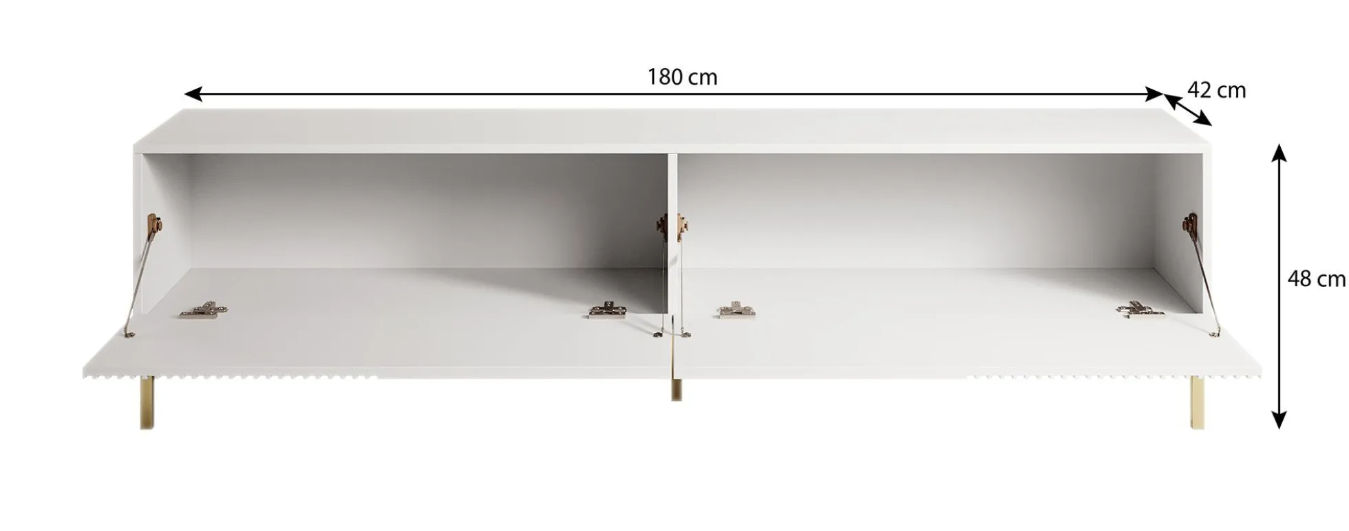 Vermont - TV-Meubel - Wit - 180x42x48cm
