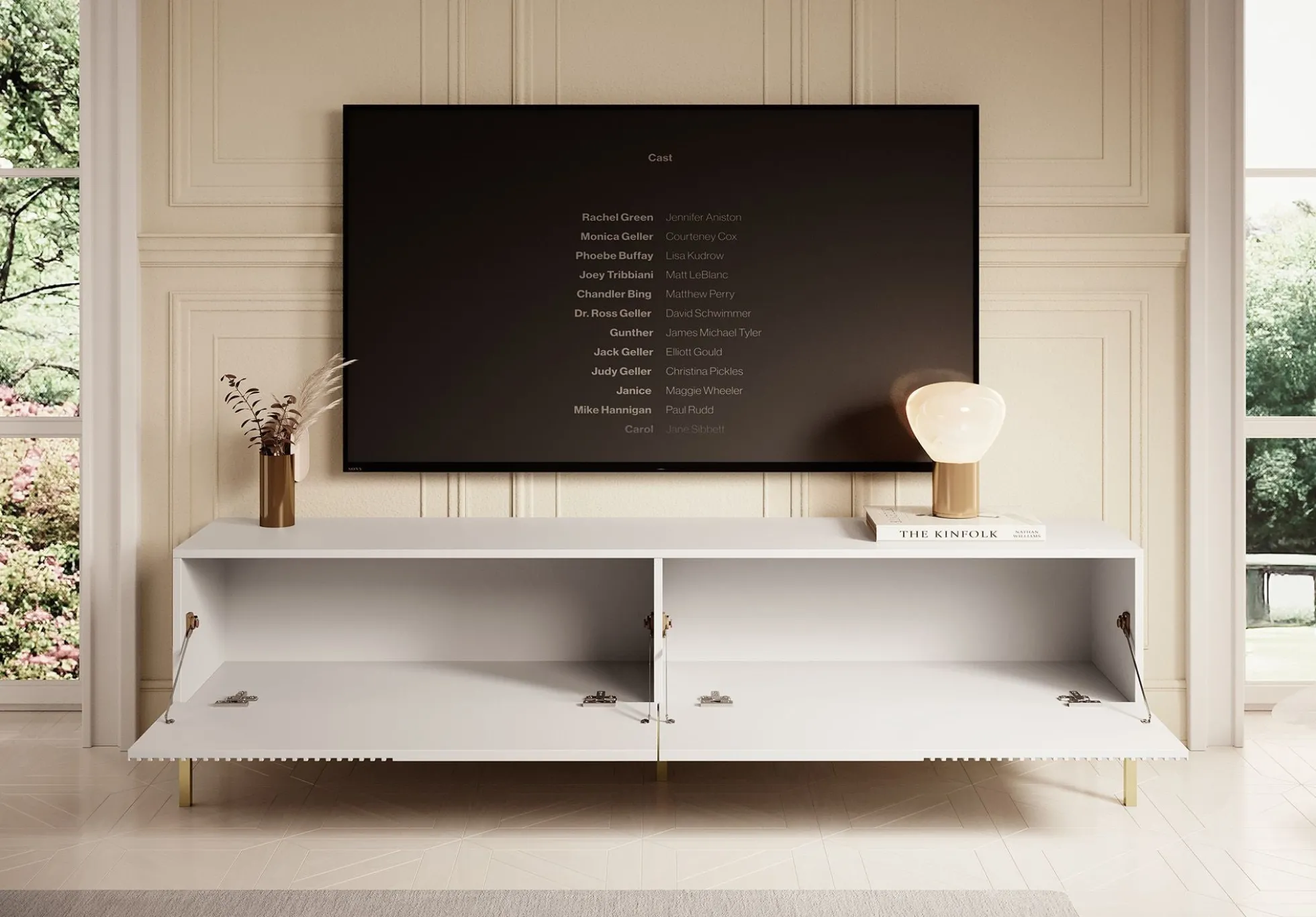 Vermont - TV-Meubel - Wit - 180x42x48cm