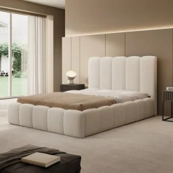 Vesna - Tweepersoonsbed - Teddystof beige - 140x200 cm