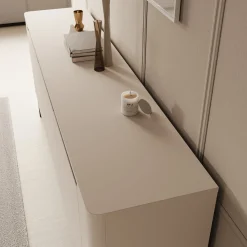 Vexon - Dressoir met lades - Beige/Zwart - 205x45x78 cm