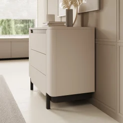 Vexon - Ladekast - Beige/Zwart - 96x45x78 cm