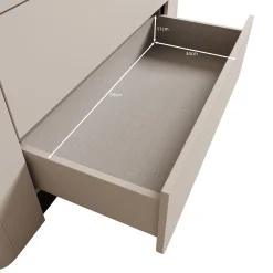 Vexon - Ladekast - Beige/Zwart - 111x45x78 cm
