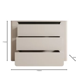 Vexon - Ladekast - Beige/Zwart - 111x45x78 cm
