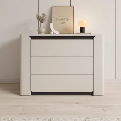 Vexon - Ladekast - Beige/Zwart - 111x45x78 cm