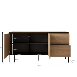 Vicious - Dressoir - Eiken - 167x41x85 cm