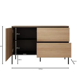 Vicious - Dressoir - Eiken - 127x41x85 cm