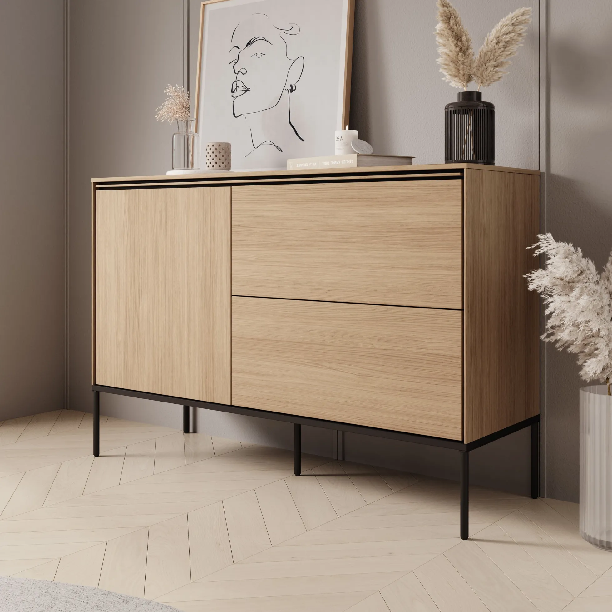 Vicious - Dressoir - Eiken - 127x41x85 cm