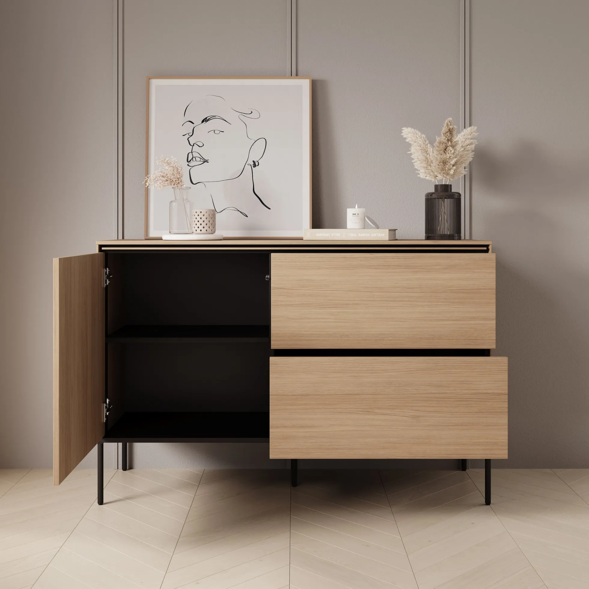 Vicious - Dressoir - Eiken - 127x41x85 cm
