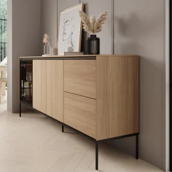 Vicious - Dressoir met LED - Eiken - 201x41x85 cm