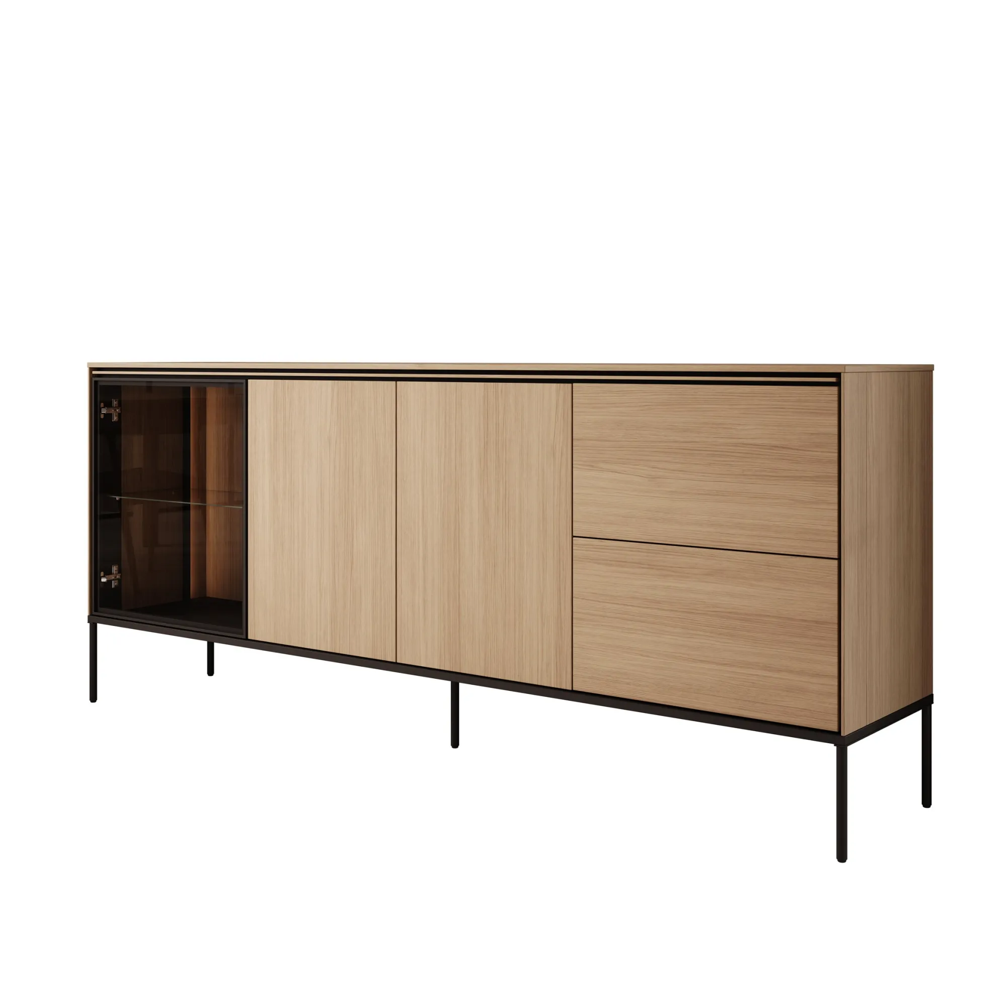 Vicious - Dressoir met LED - Eiken - 201x41x85 cm