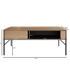 Vicious - Salontafel - Eiken - 110x60x45 cm