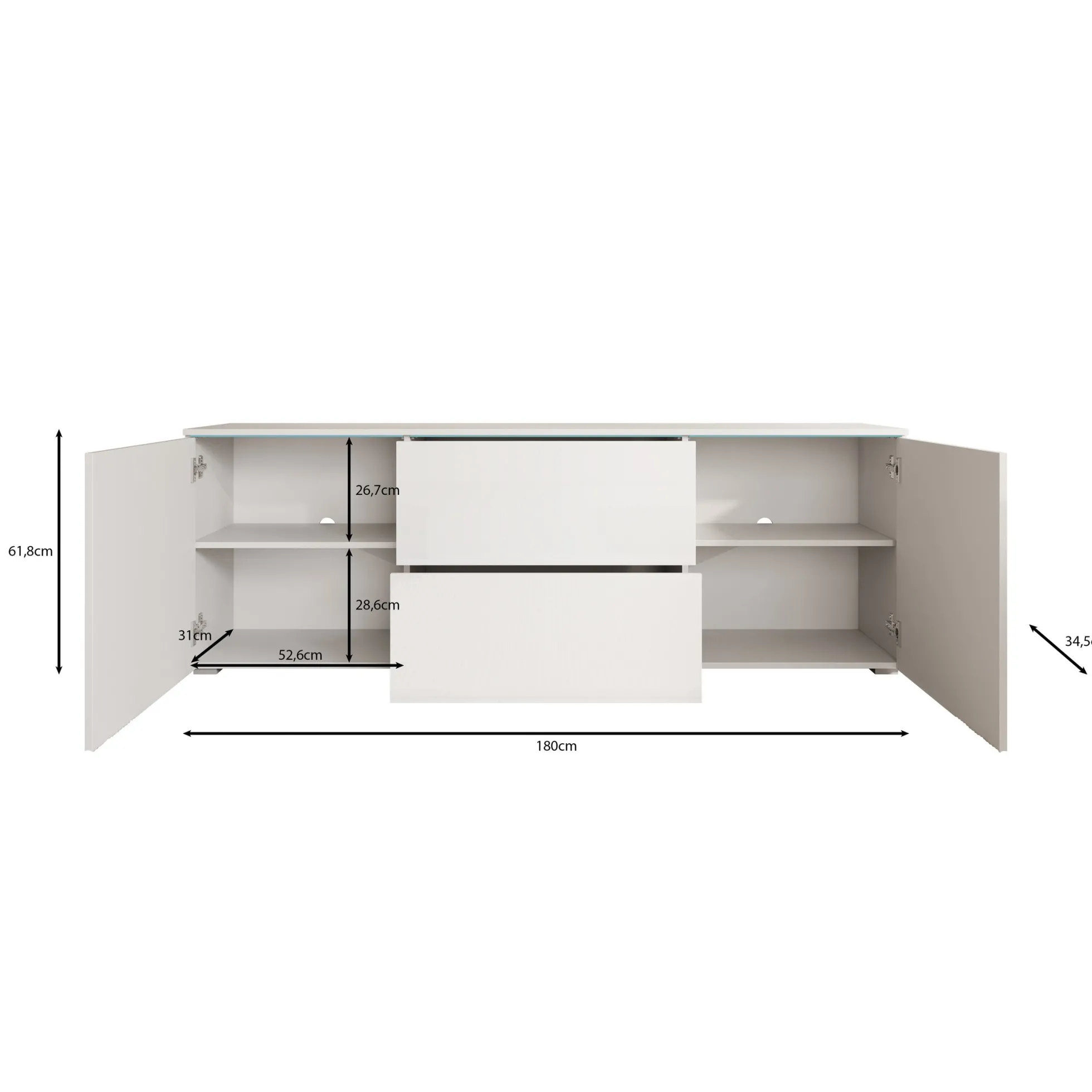 Vico - TV-Meubel - Zwart
