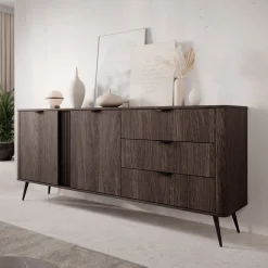 Victoria - Dressoir - Donker eiken - 195x38x81 cm