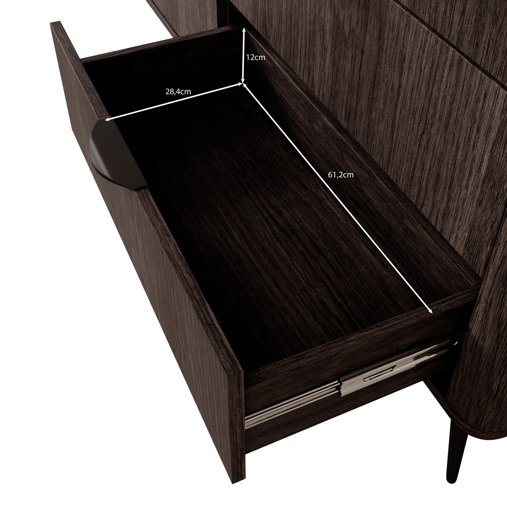 Victoria - Dressoir - Donker eiken - 195x38x81 cm