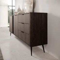 Victoria - Dressoir - Donker eiken - 195x38x81 cm