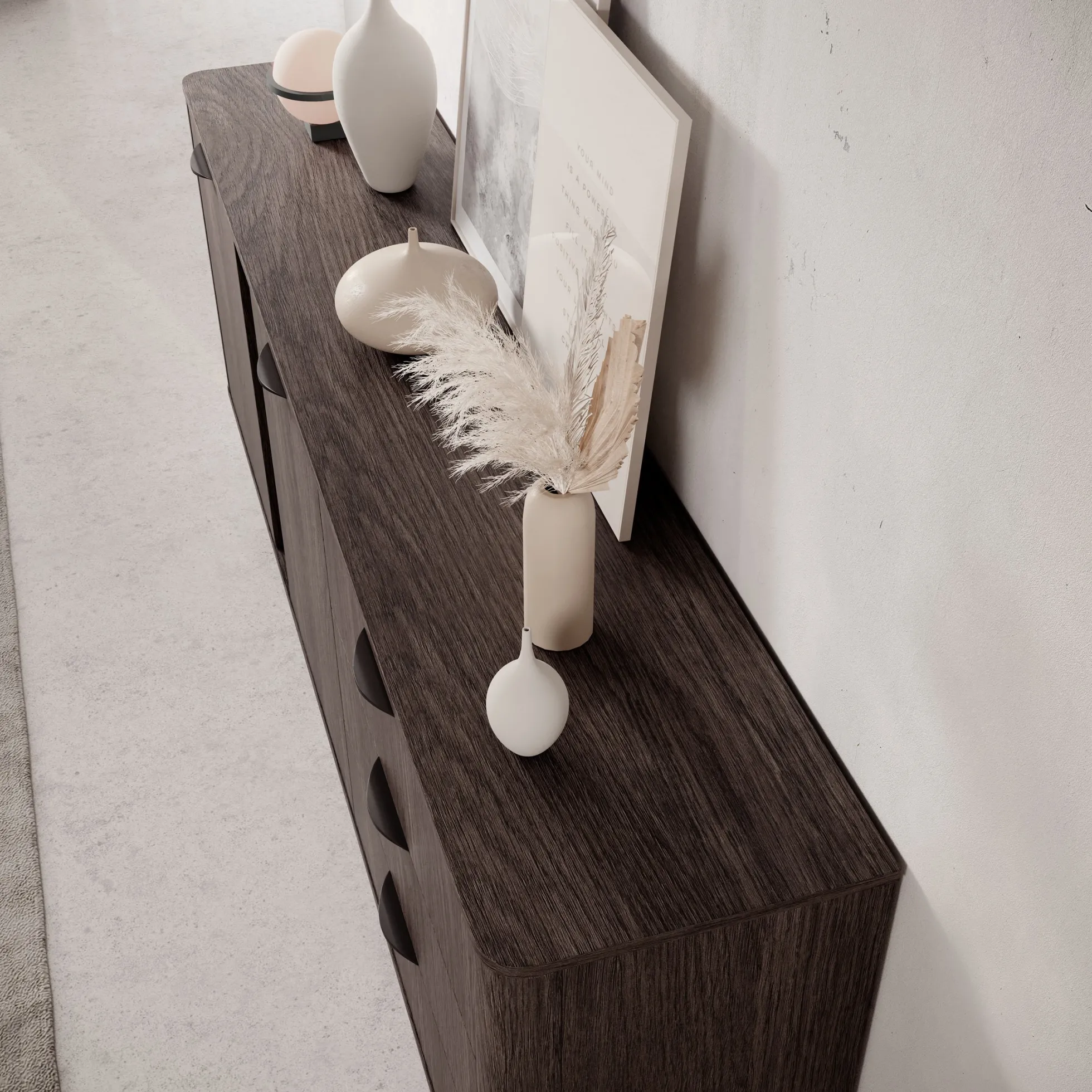 Victoria - Dressoir - Donker eiken - 195x38x81 cm