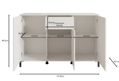 Vidor 1 - Dressoir - Beige - 138x40x90 cm