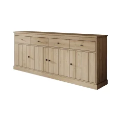 Vince - Dressoir - Eiken - 225x50x90 cm
