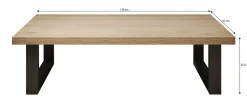 Vince - Salontafel - Eiken - 130x65x36 cm