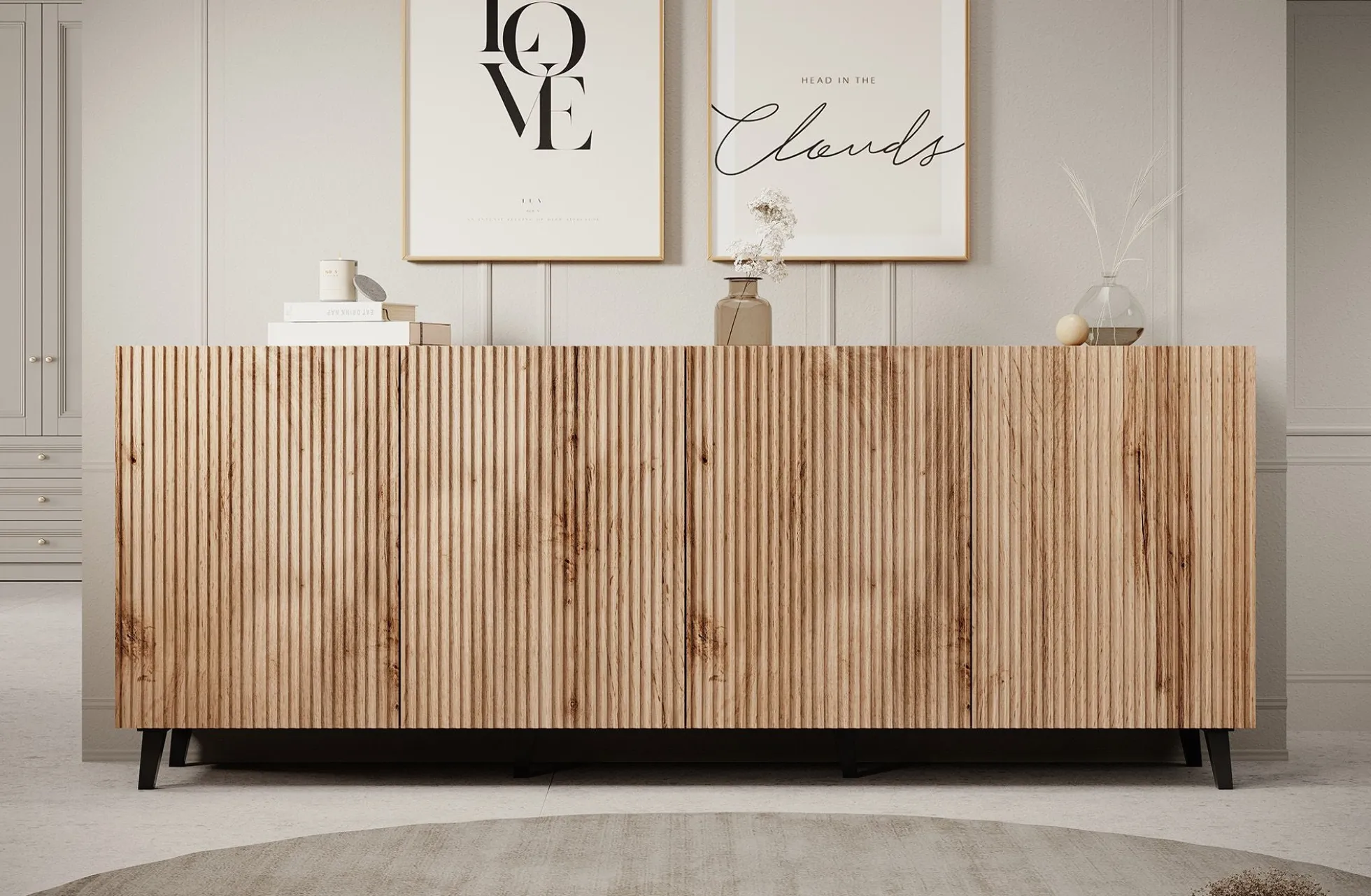 Vintar - Dressoir - Eiken - 201x42x83 cm