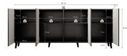 Vintar - Dressoir - Eiken - 201x42x83 cm
