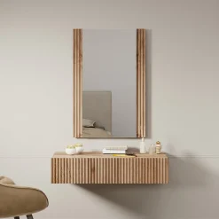Vintar - Kaptafel met spiegel - Eiken - 80x42 cm