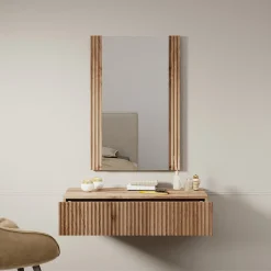Vintar - Kaptafel met spiegel - Eiken - 80x42 cm