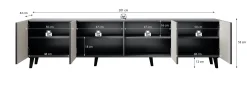 Vintar - TV-Meubel - Antraciet - 200 cm