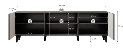 Vintar - TV-Meubel - Eiken - 150 cm