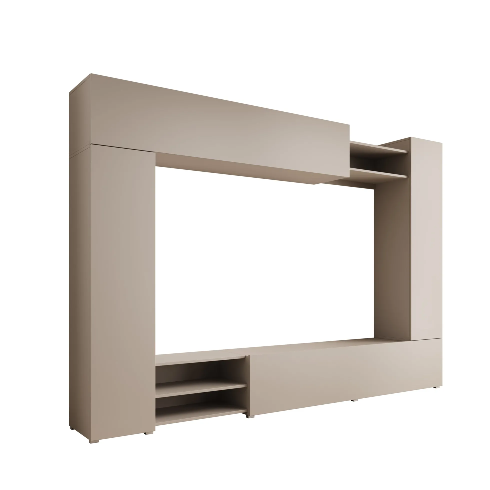 Virevano - Wandmeubel - Beige - 270x37x185 cm
