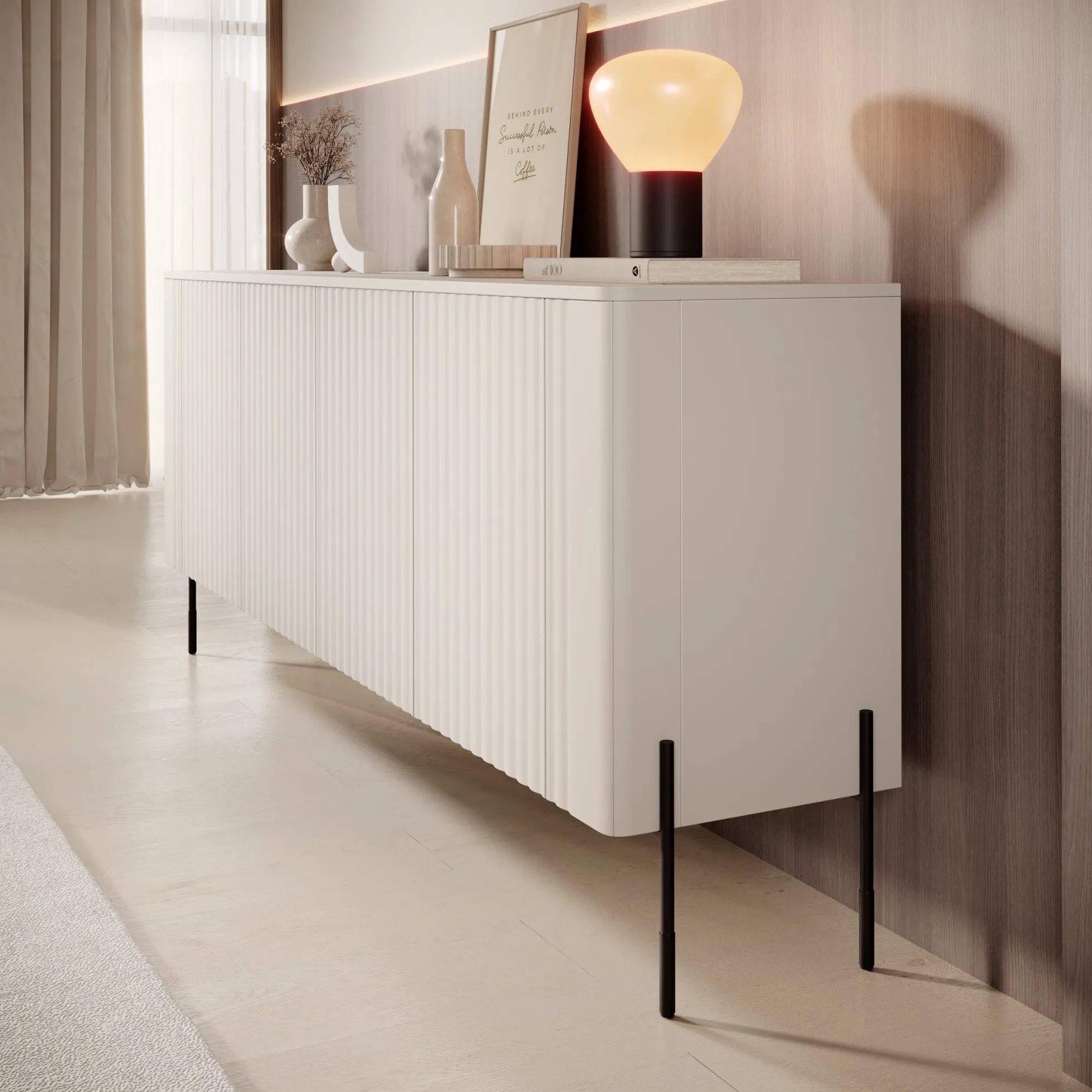 Vivi - Dressoir - Beige - 190x40x80 cm