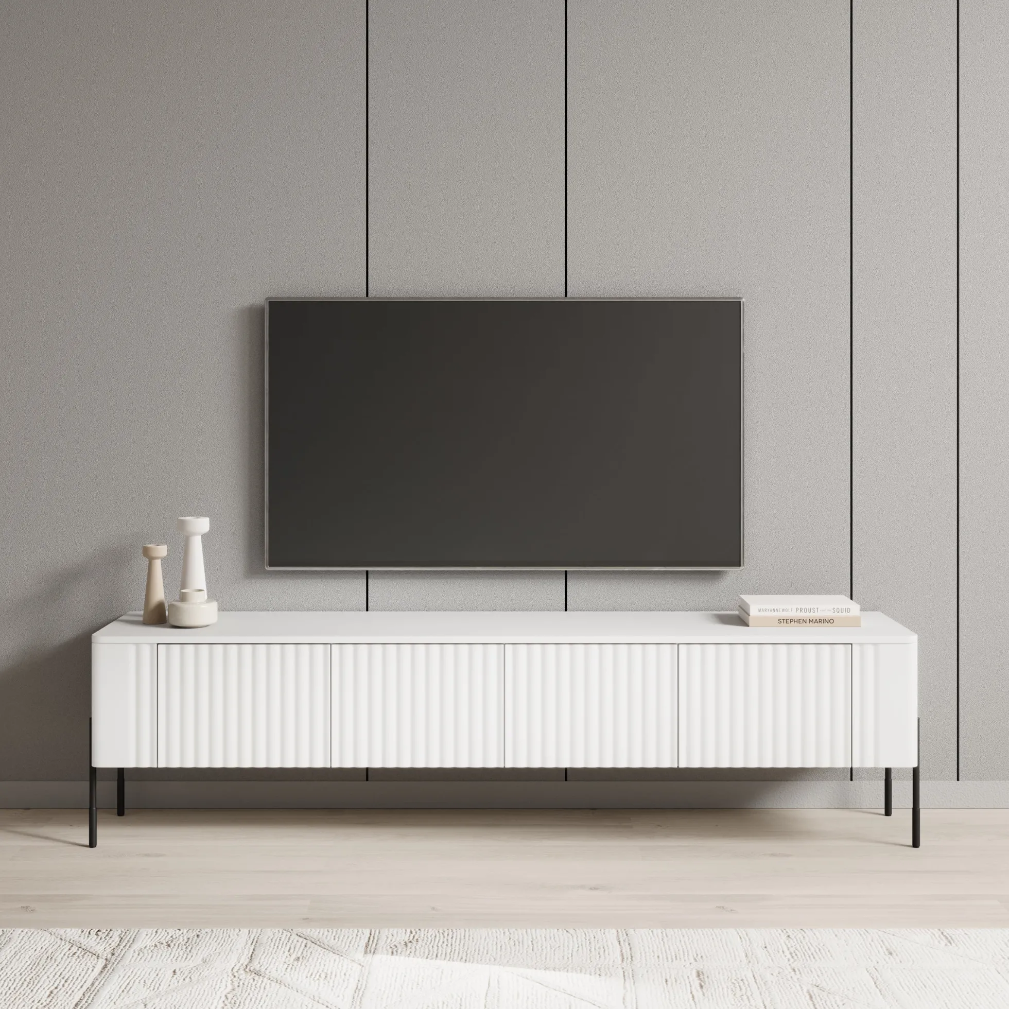 Vivi - TV-Meubel - Wit - 190x40x50 cm