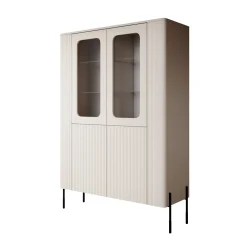 Vivi - Vitrinekast - Beige - 110x40x160 cm