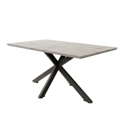 Wabe - Eetkamertafel - Wit marmerlook - 160x90x74 cm
